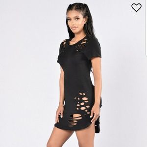 FashionNova Distressed Dress